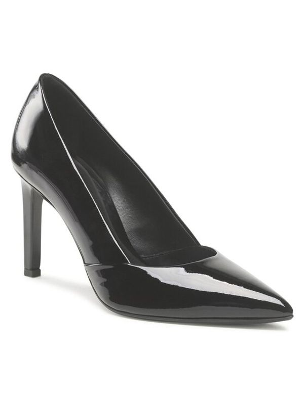 Calvin Klein Calvin Klein Čevlji z visoko peto Stiletto Pump 90 - Patent HW0HW01633 Črna