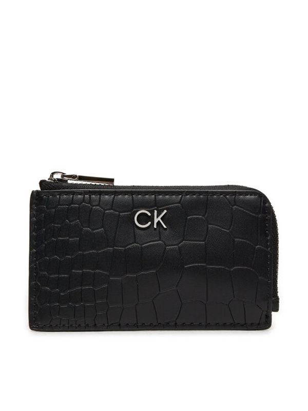 Calvin Klein Calvin Klein Etui za kreditne kartice Ck Daily Zip Cardholder_Croco K60K612191 Črna