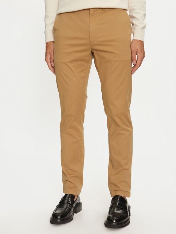 Calvin Klein Calvin Klein Hlače iz tkanine Modern Twill K10K113696 Khaki Slim Fit