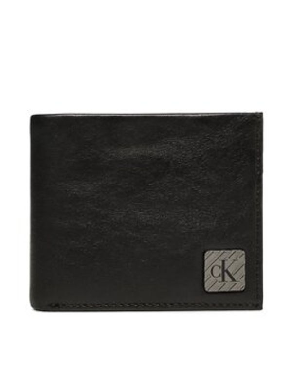 Calvin Klein Jeans Calvin Klein Jeans Majhna moška denarnica Logo Hardware Bifold Rfid K50K510138 Črna