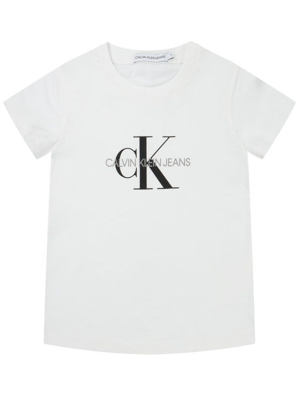 Calvin Klein Jeans Calvin Klein Jeans Majica Monogram Logo IU0IU00068 Bela Regular Fit