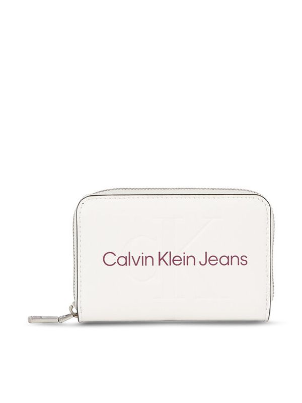 Calvin Klein Jeans Calvin Klein Jeans Ženska denarnica Sculpted Med Zip Around Mono K60K607229 Bela