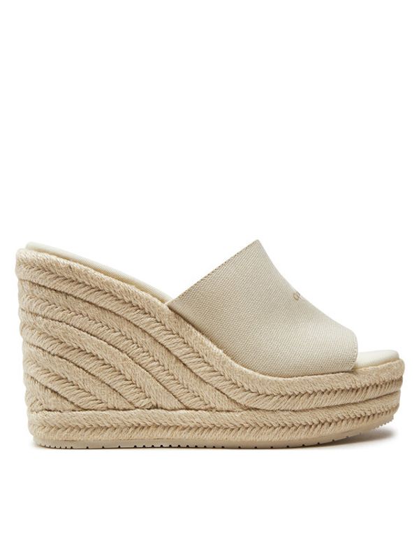 Calvin Klein Jeans Calvin Klein Jeans Espadrile Slide Wedge Rope Sandal Ml Btw YW0YW01356 Écru