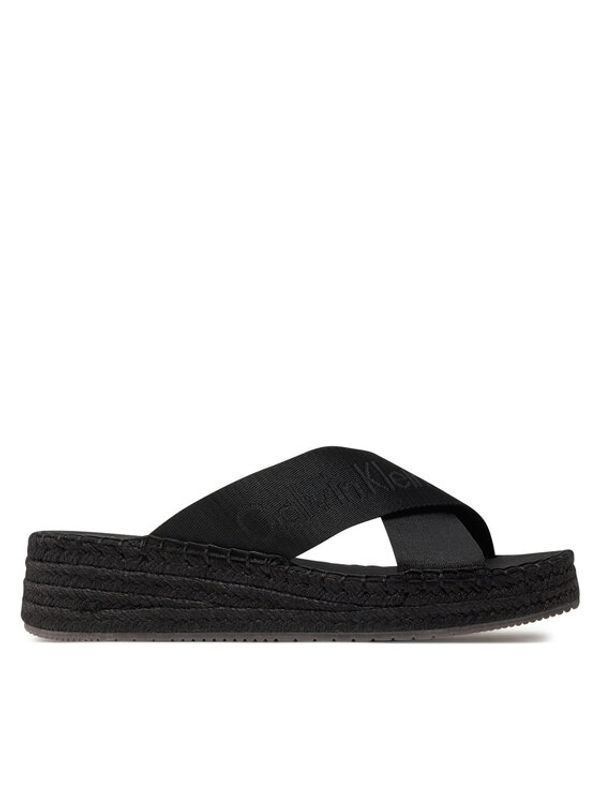 Calvin Klein Jeans Calvin Klein Jeans Espadrile Sporty Wedge Rope Sandal Mr YW0YW01364 Črna