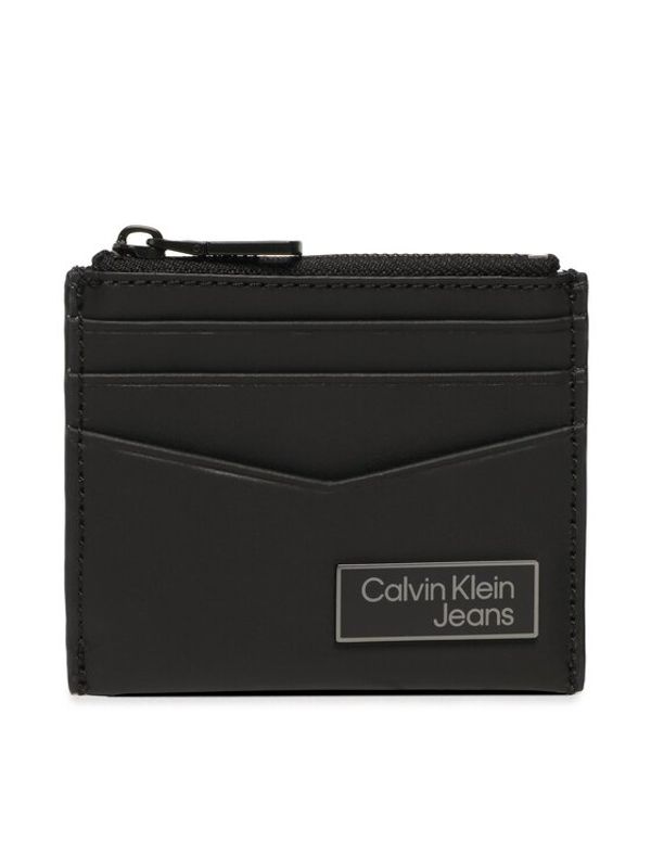Calvin Klein Jeans Calvin Klein Jeans Etui za kreditne kartice Logo Plaqueid Cardholder W/Zip K50K510130 Črna