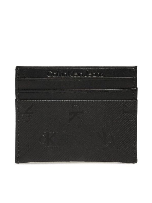 Calvin Klein Jeans Calvin Klein Jeans Etui za kreditne kartice Monogram Soft Cardholder 6Cc Aop K50K510150 Črna