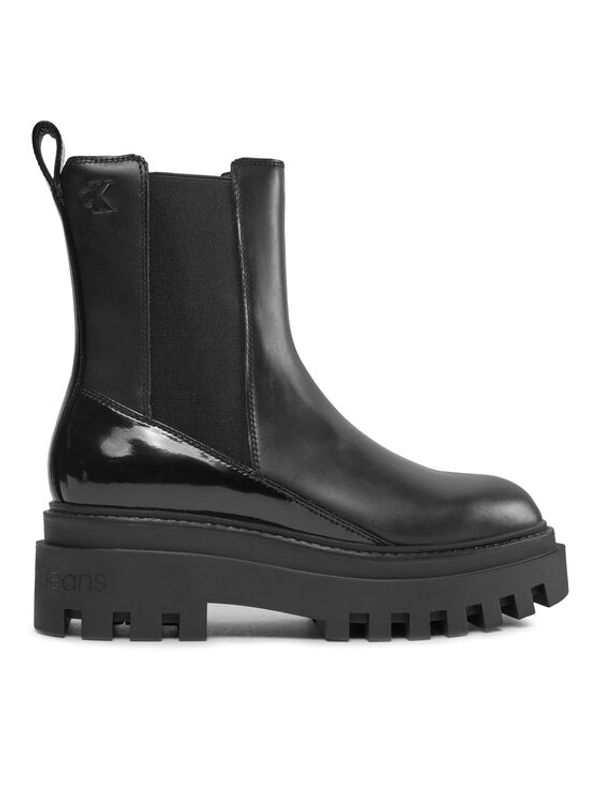 Calvin Klein Jeans Calvin Klein Jeans Gležnjarji Chelsea Chunky Boot Chelsea Lth Mg Sat YW0YW01286 Črna