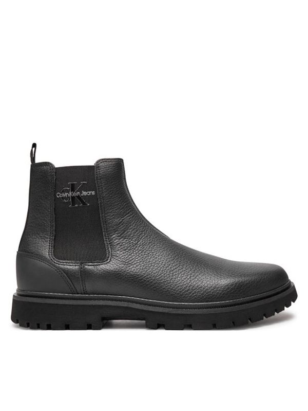 Calvin Klein Jeans Calvin Klein Jeans Gležnjarji Chelsea Eva Mid Chelsea Boot Lth YM0YM00750 Črna