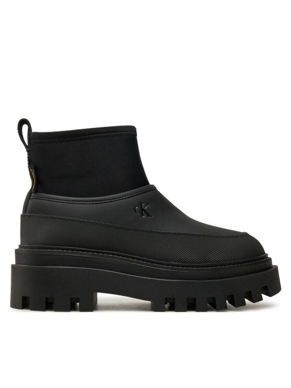 Calvin Klein Jeans Calvin Klein Jeans Gumijasti škornji Flatform Rainboot Low Mg R YW0YW01560 Črna