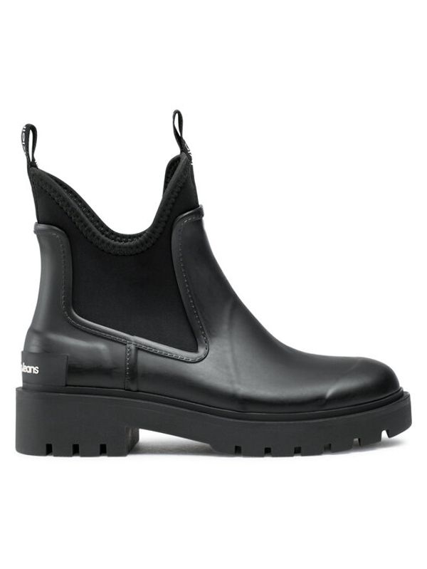 Calvin Klein Jeans Calvin Klein Jeans Gumijasti škornji Mid Rainboot Chelsea YW0YW01034 Črna