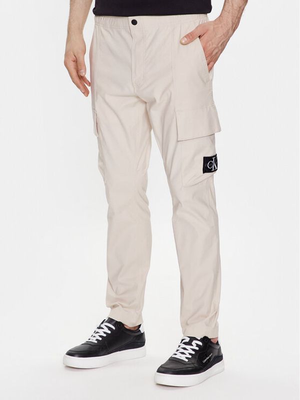 Calvin Klein Jeans Calvin Klein Jeans Hlače iz tkanine J30J322922 Bež Skinny Fit