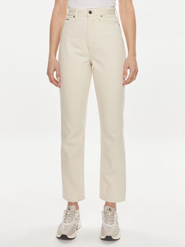 Calvin Klein Calvin Klein Jeans hlače K20K206573 Écru Slim Fit
