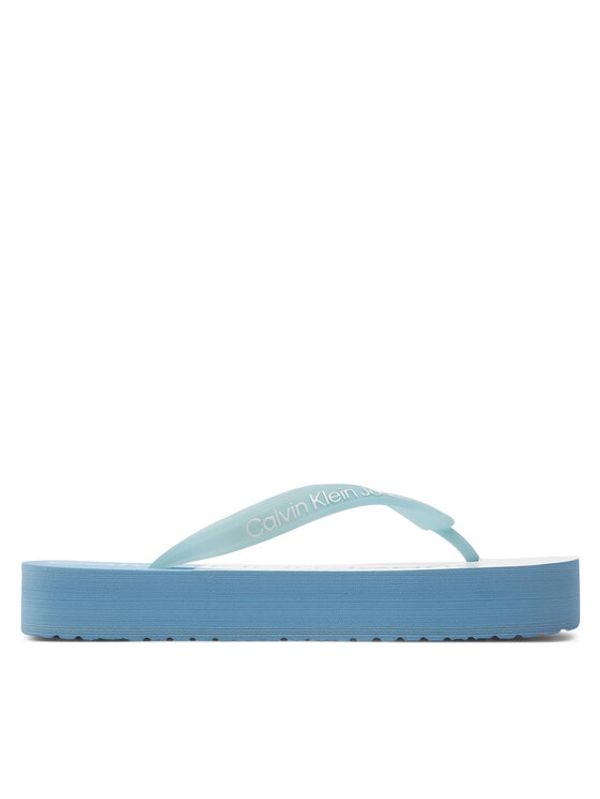 Calvin Klein Jeans Calvin Klein Jeans Japonke Beach Sandal Flatform Monologo YW0YW01617 Modra