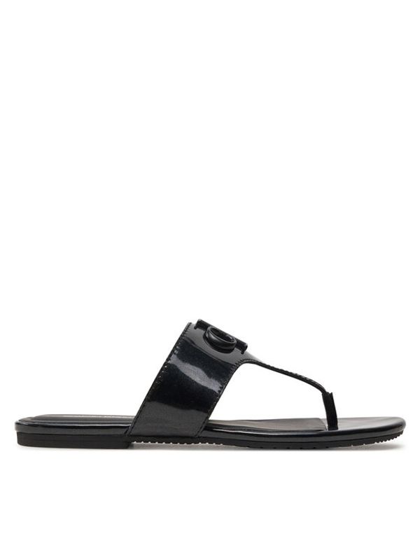 Calvin Klein Jeans Calvin Klein Jeans Japonke Flat Sandal Slide Toepost Mg Met YW0YW01342 Črna