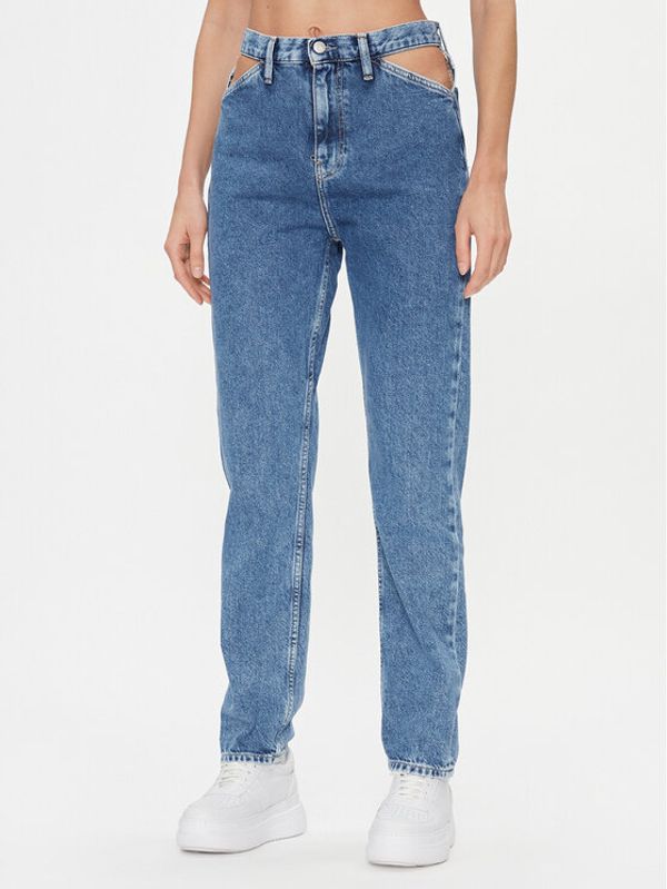 Calvin Klein Jeans Calvin Klein Jeans Jeans hlače Authentic Slim Straight Cut Out J20J222433 Modra Slim Fit
