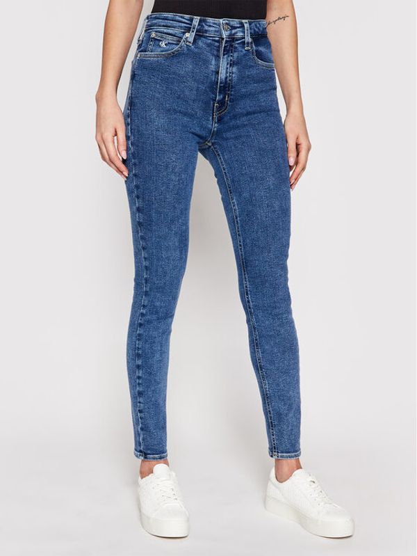 Calvin Klein Jeans Calvin Klein Jeans Jeans hlače High Rise J20J215787 Mornarsko modra Skinny Fit