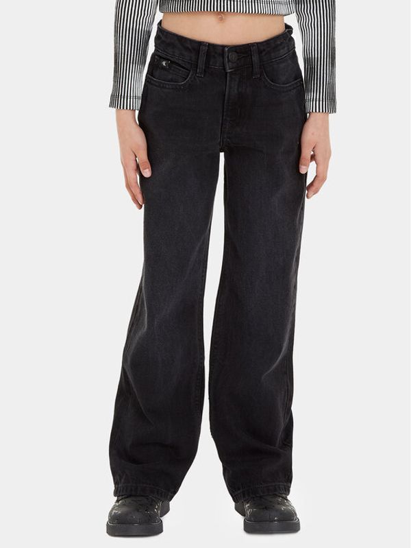 Calvin Klein Jeans Calvin Klein Jeans Jeans hlače IG0IG02156 Črna Wide Leg