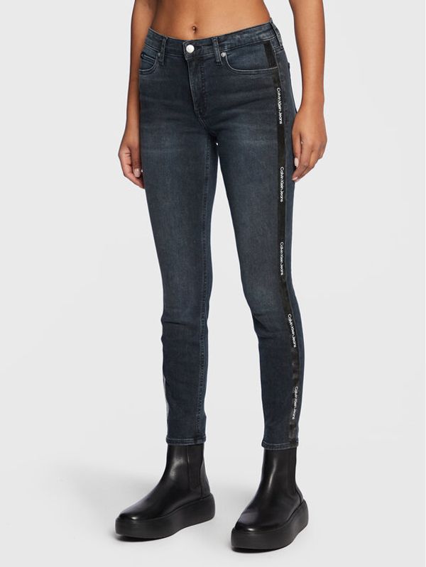 Calvin Klein Jeans Calvin Klein Jeans Jeans hlače J20J220215 Siva Skinny Ankle Fit