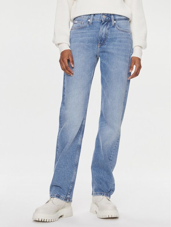 Calvin Klein Jeans Calvin Klein Jeans Jeans hlače J20J221222 Modra Straight Fit