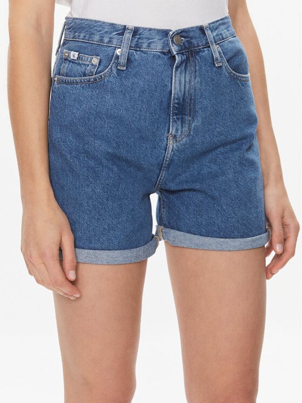 Calvin Klein Jeans Calvin Klein Jeans Jeans kratke hlače Mom Short J20J222801 Modra Mom Fit