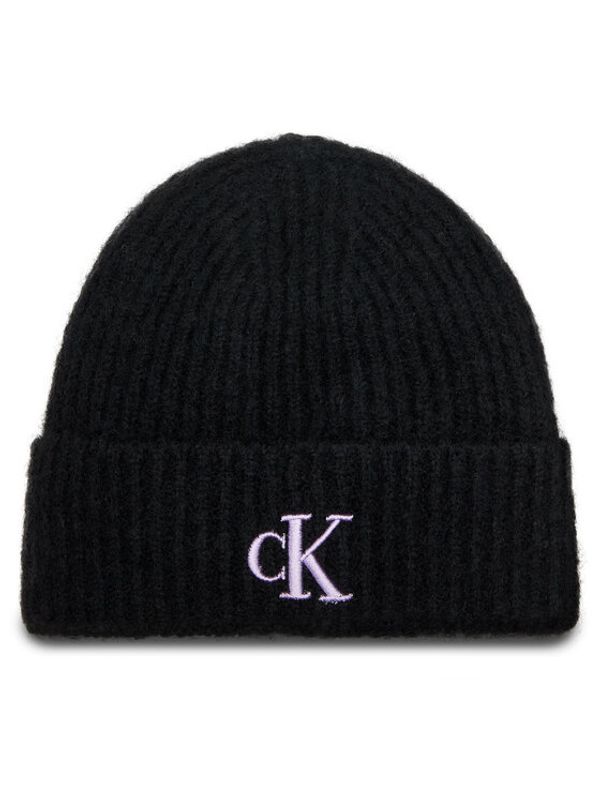 Calvin Klein Jeans Calvin Klein Jeans Kapa Thick Embroidery Beanie K60K612321 Črna