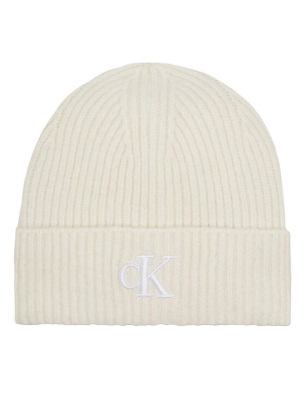 Calvin Klein Jeans Calvin Klein Jeans Kapa Thick Embroidery Beanie K60K612321 Écru