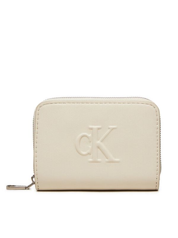 Calvin Klein Jeans Calvin Klein Jeans Majhna ženska denarnica Sculpted Med Zip K60K612741 Écru