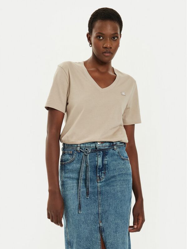 Calvin Klein Jeans Calvin Klein Jeans Majica Embro Badge J20J222560 Bež Regular Fit