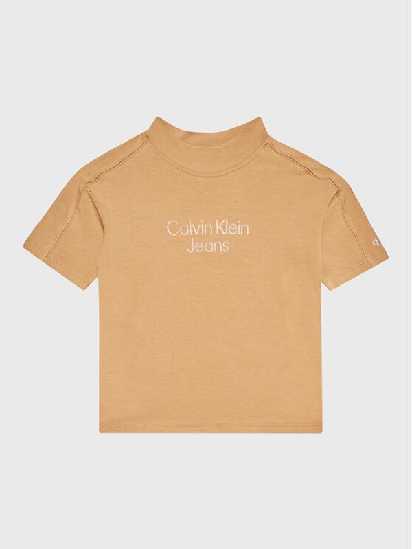 Calvin Klein Jeans Calvin Klein Jeans Majica IG0IG01787 Rjava Regular Fit