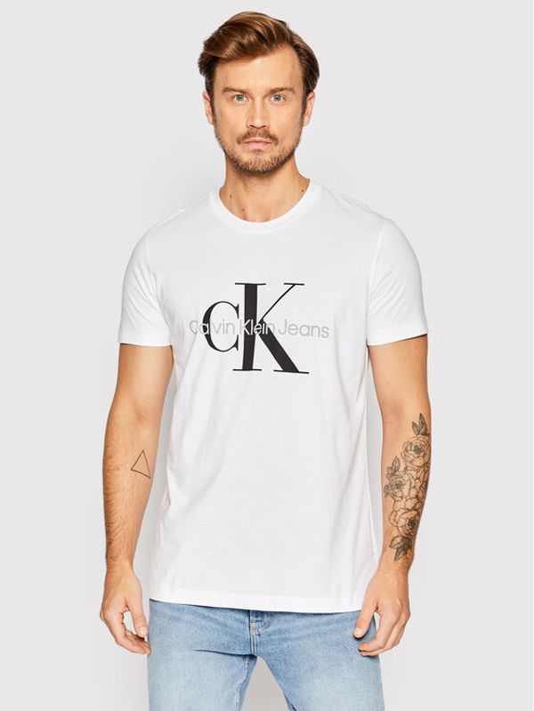 Calvin Klein Jeans Calvin Klein Jeans Majica J30J320935 Bela Slim Fit