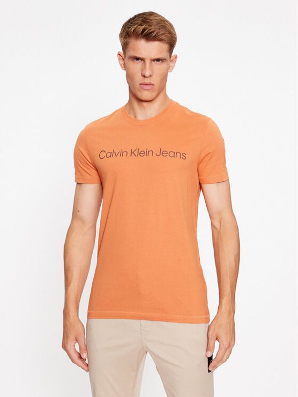 Calvin Klein Jeans Calvin Klein Jeans Majica J30J322344 Oranžna Slim Fit