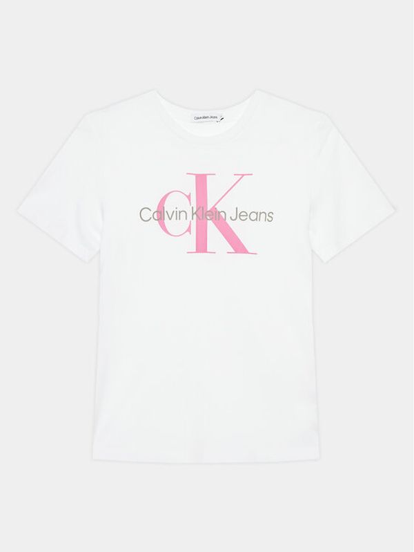 Calvin Klein Jeans Calvin Klein Jeans Majica Monogram IU0IU00460 Bela Regular Fit