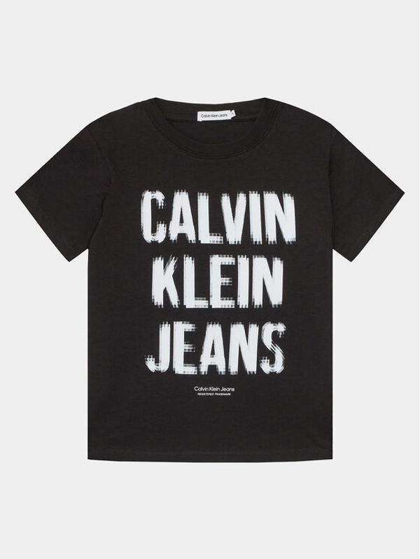 Calvin Klein Jeans Calvin Klein Jeans Majica Pixel Logo IB0IB01974 Črna Relaxed Fit