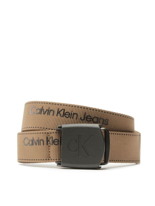 Calvin Klein Jeans Calvin Klein Jeans Moški pas Plaque Logo Webbing Belt 38Mm K50K510473 Khaki