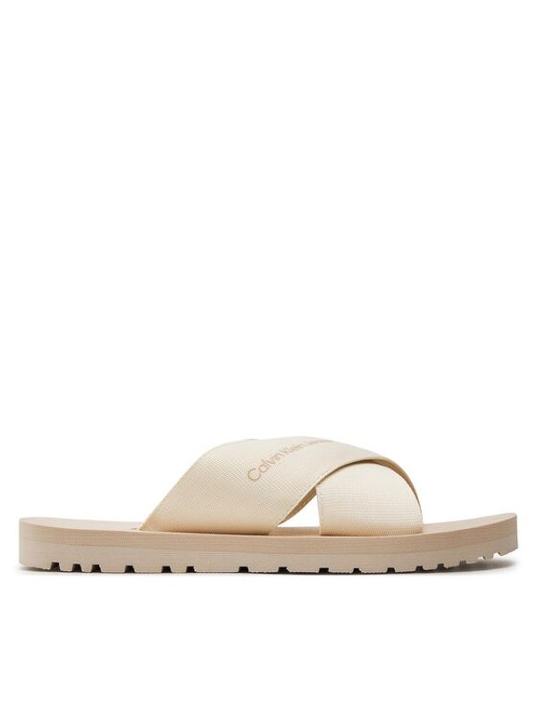 Calvin Klein Jeans Calvin Klein Jeans Natikači Cross Sandal Slipon Rp In Btw YM0YM00942 Écru