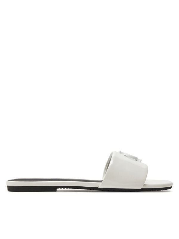 Calvin Klein Jeans Calvin Klein Jeans Natikači Flat Sandal Slide Mg Met YW0YW01348 Bela