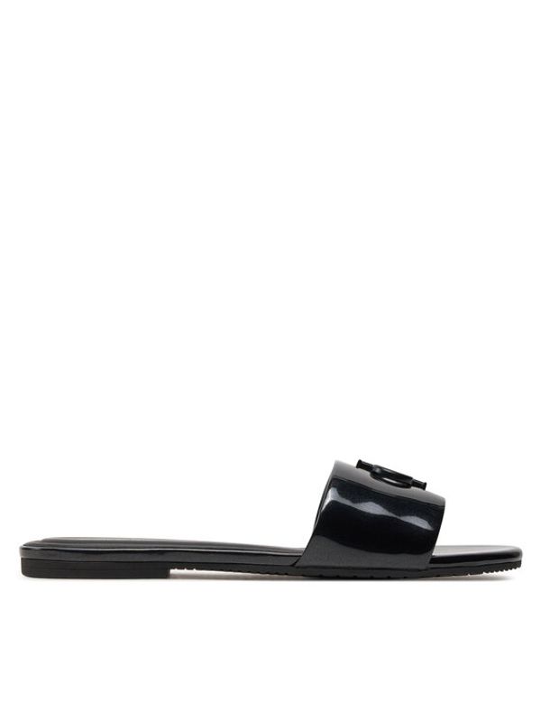 Calvin Klein Jeans Calvin Klein Jeans Natikači Flat Sandal Slide Mg Met YW0YW01348 Črna