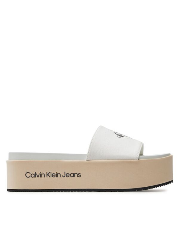 Calvin Klein Jeans Calvin Klein Jeans Natikači Flatform Sandal Met YW0YW01036 Écru