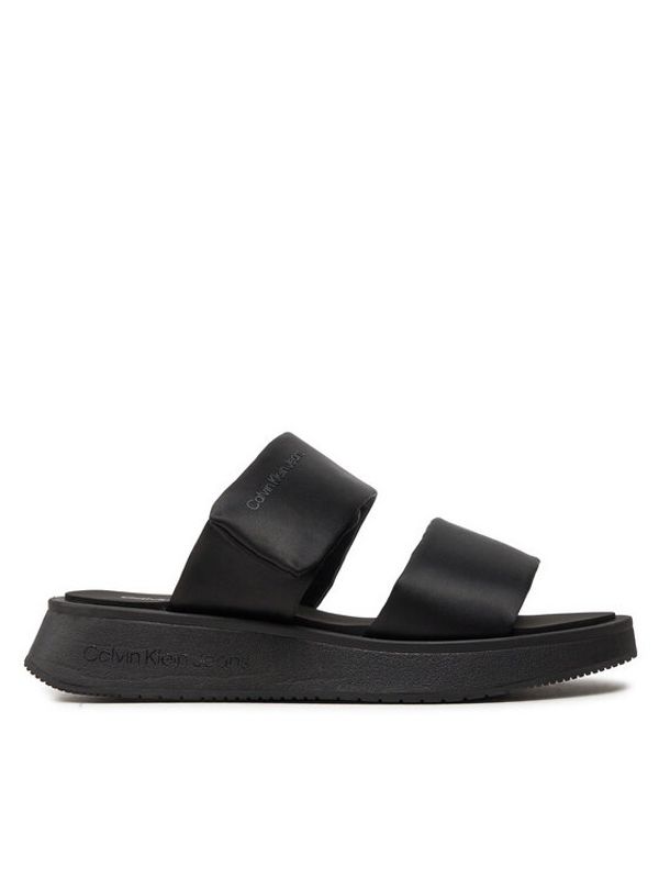 Calvin Klein Jeans Calvin Klein Jeans Natikači Slide Double Strap Sandal Dc YW0YW01355 Črna