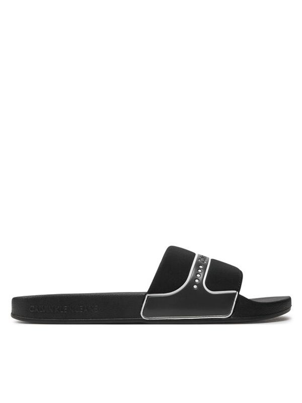 Calvin Klein Jeans Calvin Klein Jeans Natikači Slide Neoprene Snap YM0YM00960 Črna