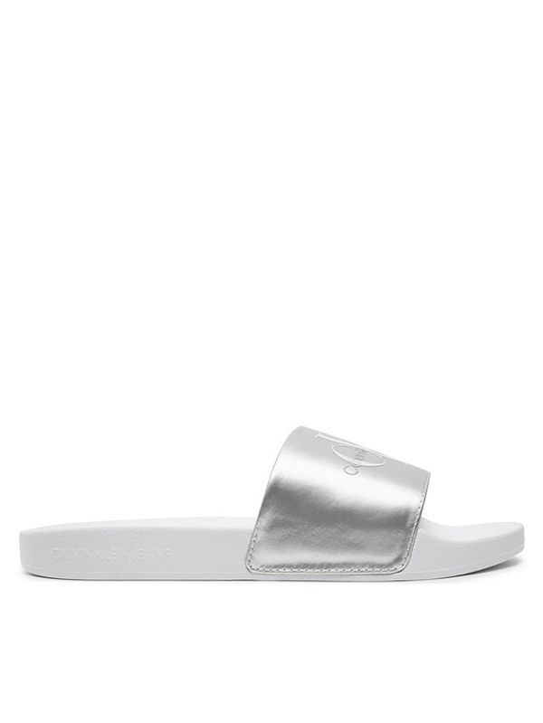 Calvin Klein Jeans Calvin Klein Jeans Natikači Slide Ny Pearl YW0YW01243 Srebrna