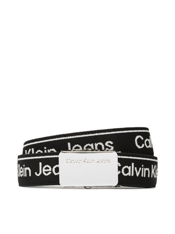 Calvin Klein Jeans Calvin Klein Jeans Otroški pas Logo Taupe Buckle Belt IU0IU00393 Črna