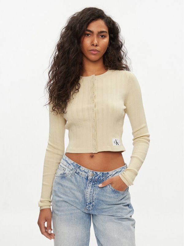 Calvin Klein Jeans Calvin Klein Jeans Pletena jopica J20J223149 Zelena Slim Fit