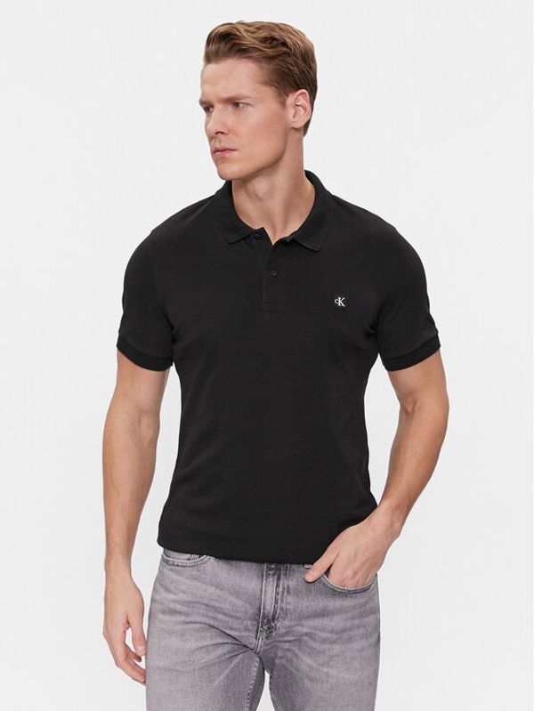 Calvin Klein Jeans Calvin Klein Jeans Polo majica Embro Badge J30J325269 Črna Slim Fit