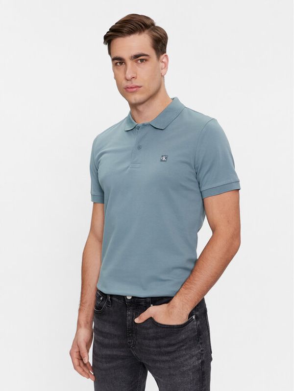 Calvin Klein Jeans Calvin Klein Jeans Polo majica Embro Badge J30J325269 Modra Slim Fit