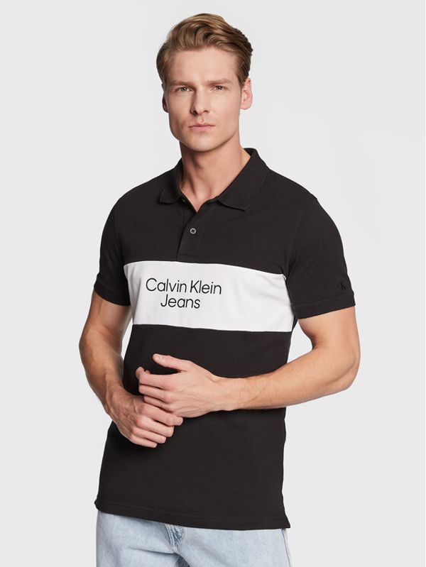 Calvin Klein Jeans Calvin Klein Jeans Polo majica J30J322449 Črna Slim Fit