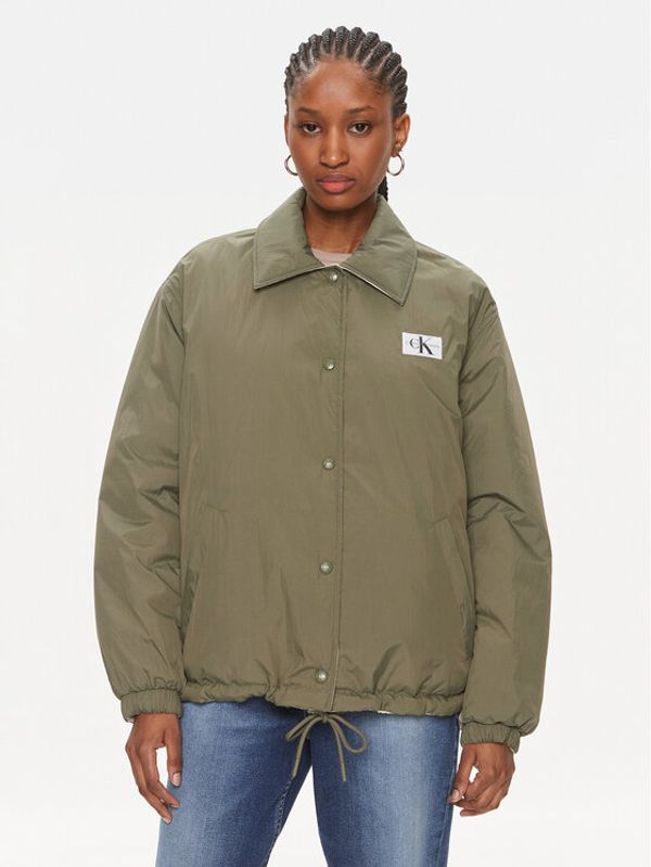 Calvin Klein Jeans Calvin Klein Jeans Prehodna jakna Skater J20J222589 Zelena Relaxed Fit