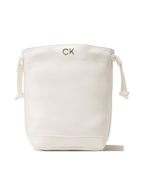 Calvin Klein Jeans Calvin Klein Jeans Ročna torba Re-Lock Drawstring Bag Mini K60K610450 Bela