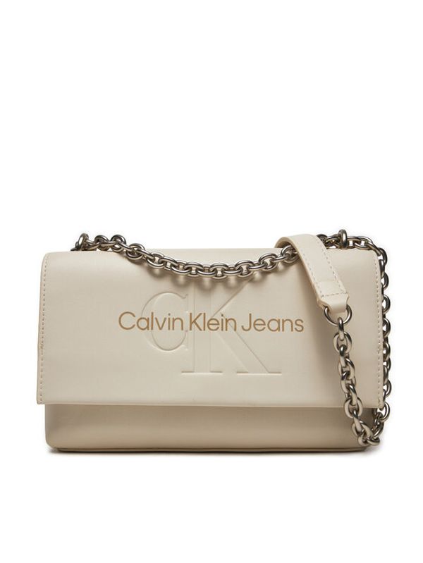 Calvin Klein Jeans Calvin Klein Jeans Ročna torba Sculpted Ew Flap Wichain25 Mono K60K612221 Écru