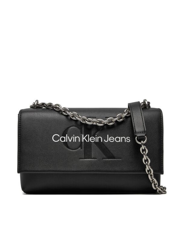 Calvin Klein Jeans Calvin Klein Jeans Ročna torba Sculpted Ew Flat W/Chain25 Mono K60K612221 Črna